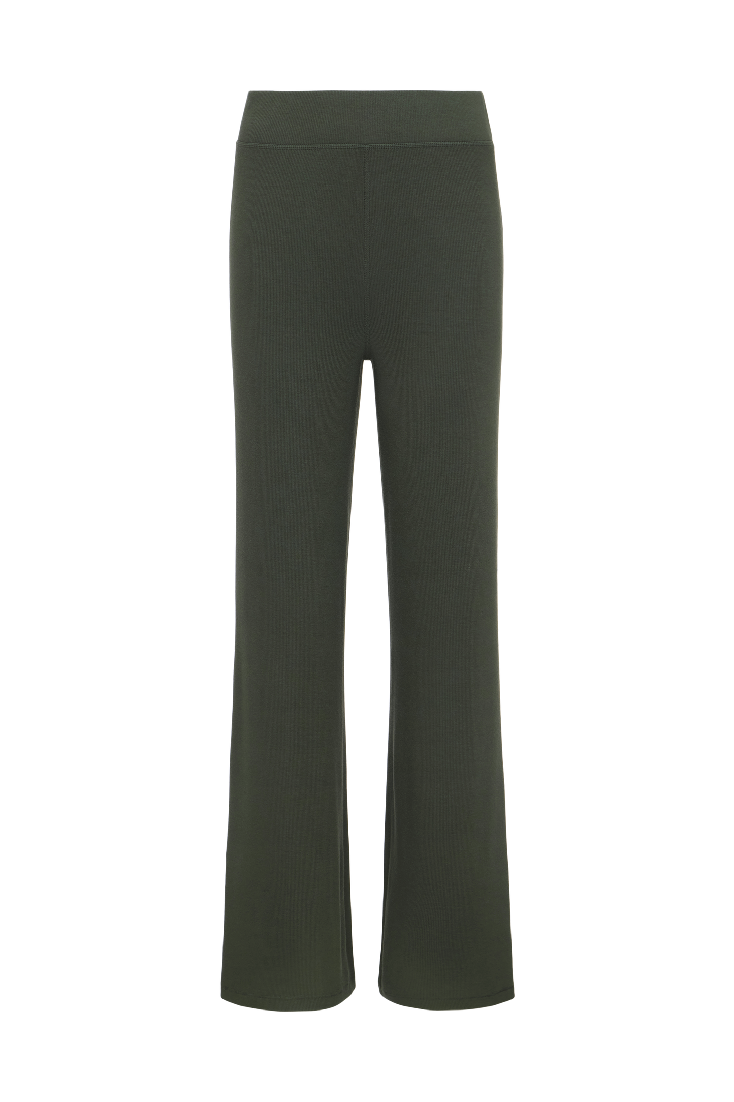 Slinky Rib Streamline Pant | Darkest Olive