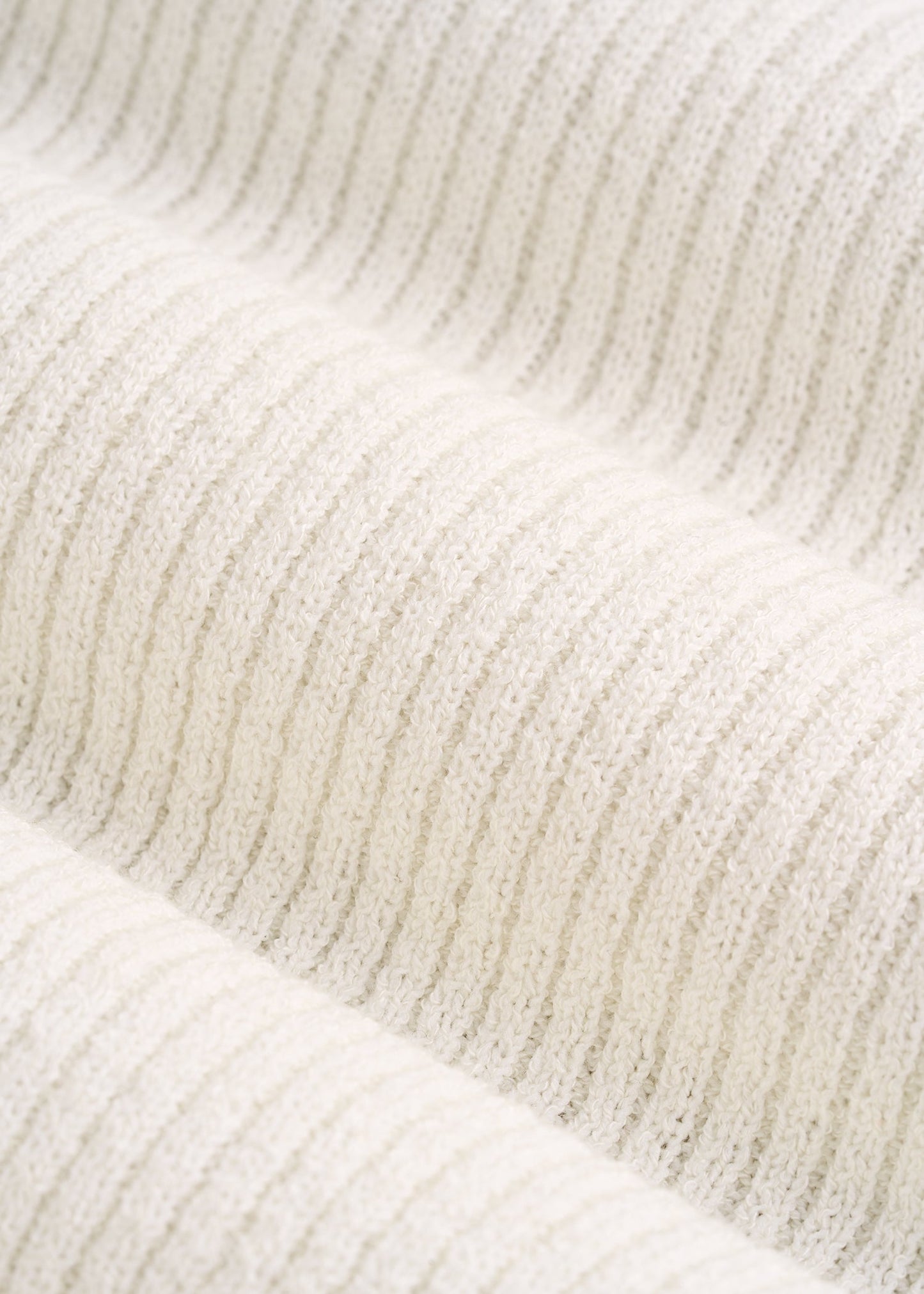 Boucle Knit Cardigan for Tall Women in Star White