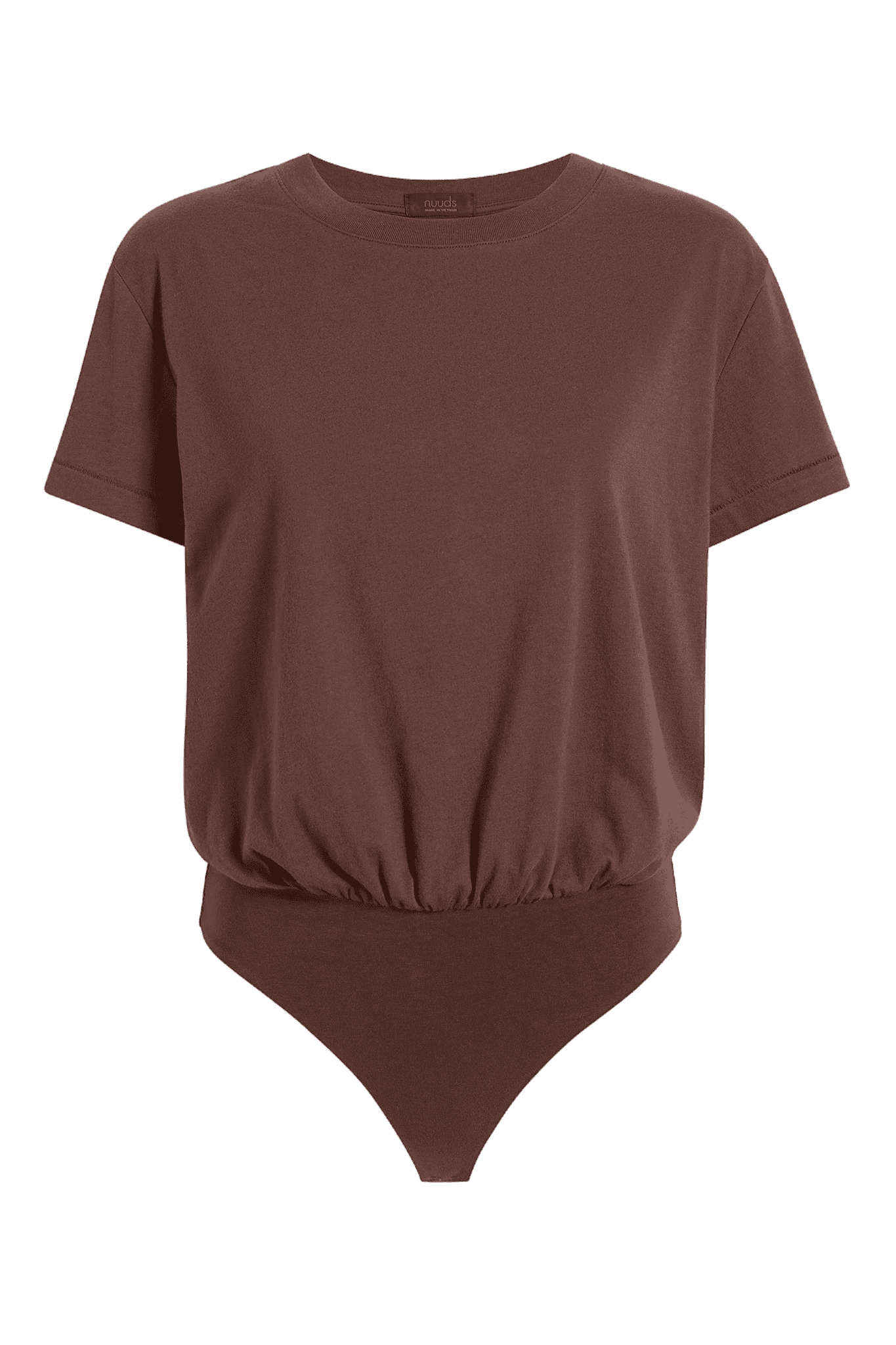 Soft Cotton Everyday T-Shirt Bodysuit | Coffee