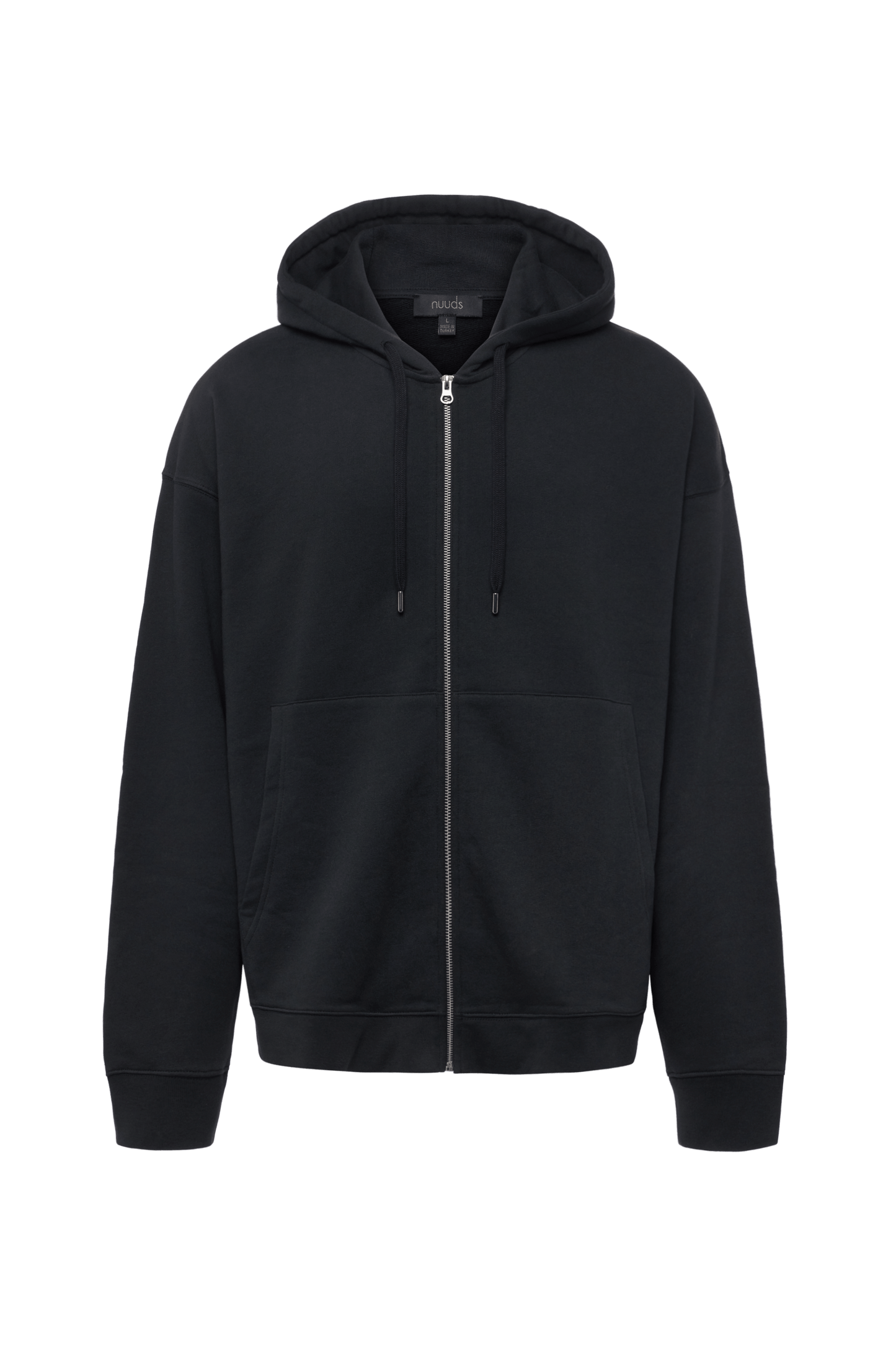 Vintage Washed Zip-Up Hoodie | Black