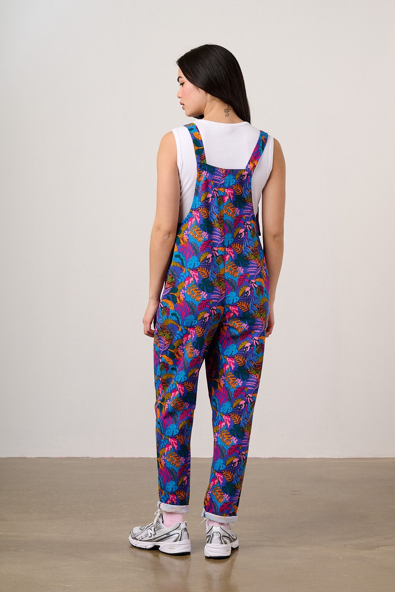 Original - Cotton Dungarees in Wild Expression Print