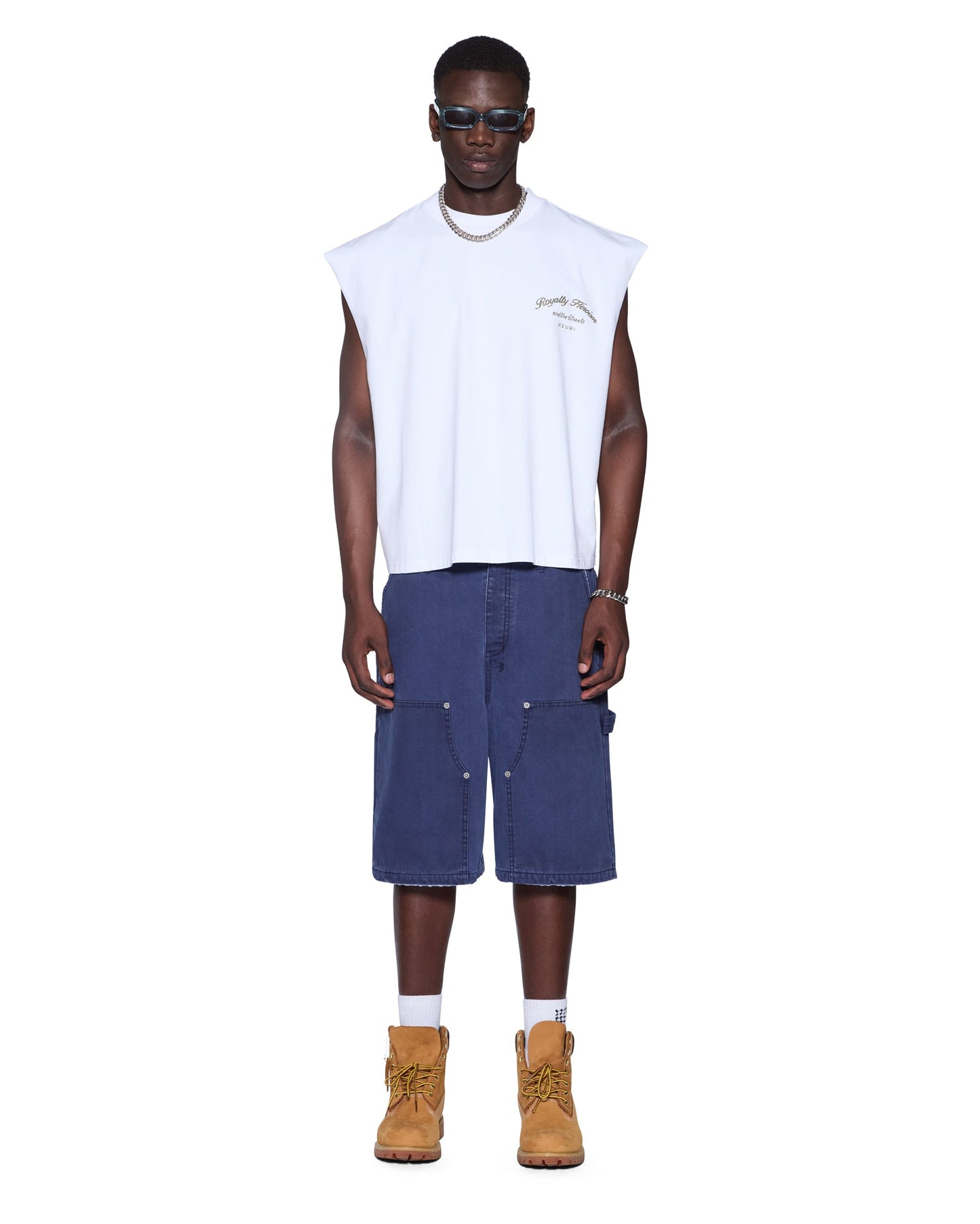 ROYALTY HALEN CUT OFF TRU WHITE