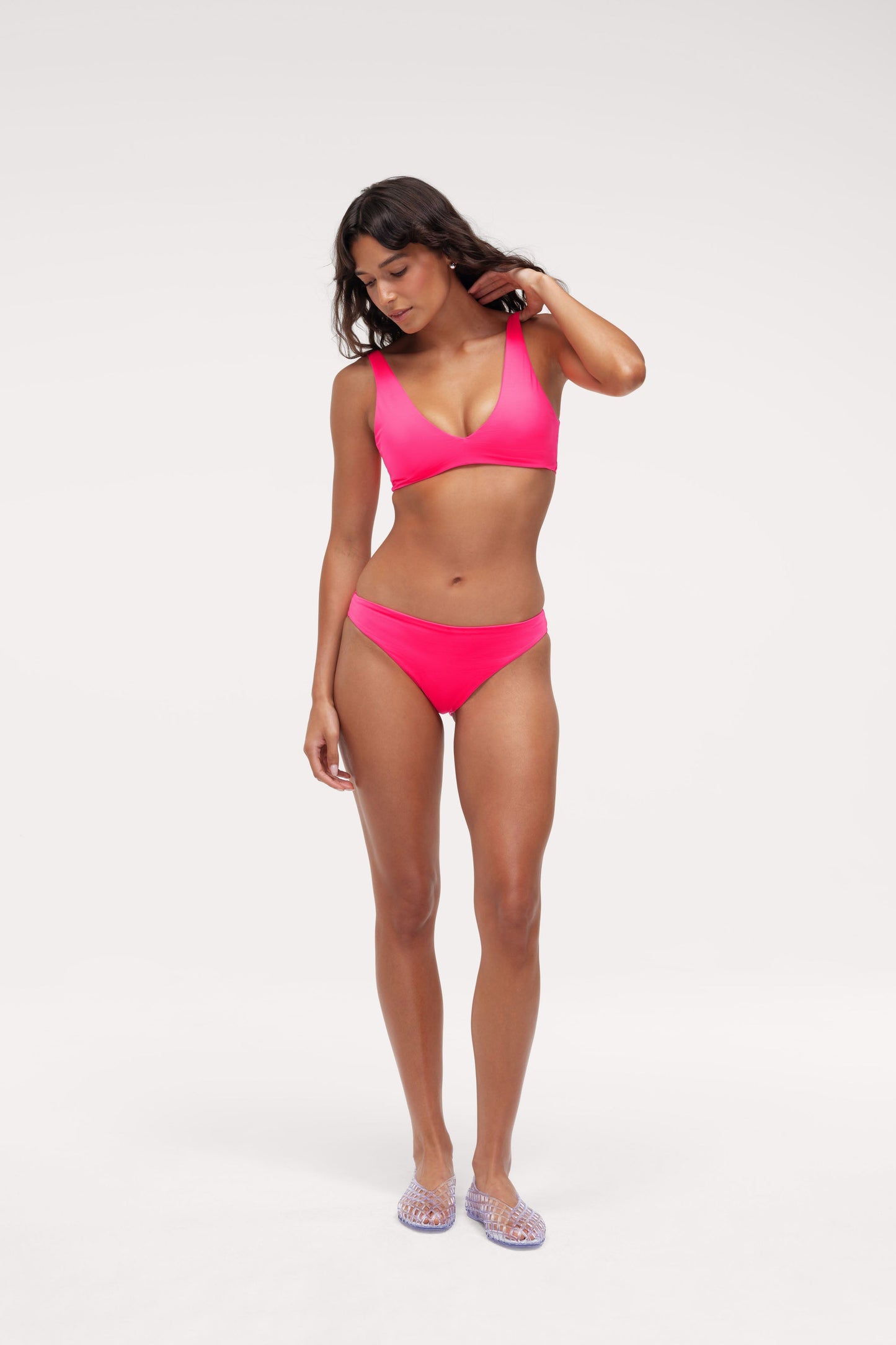 Plunge Bikini Top | Smooth Dragonfruit