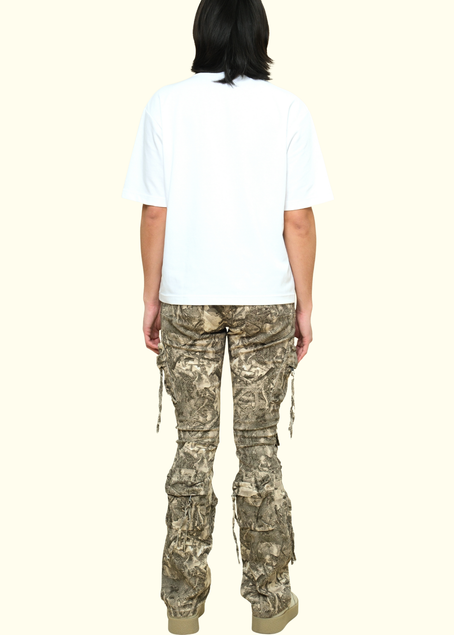 Twill Stacked Pants W/Multi Cargo Pocket