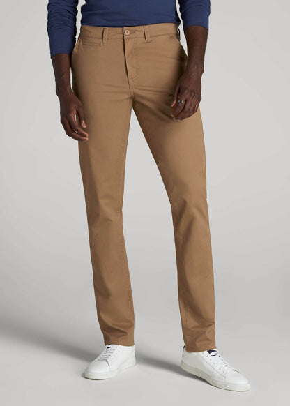 Carman TAPERED Chinos for Tall Men in Russet Brown