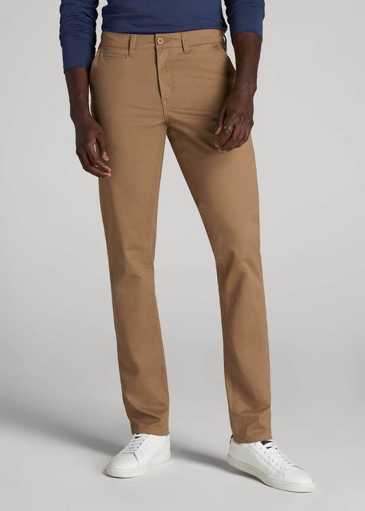 Carman TAPERED Chinos for Tall Men in Russet Brown