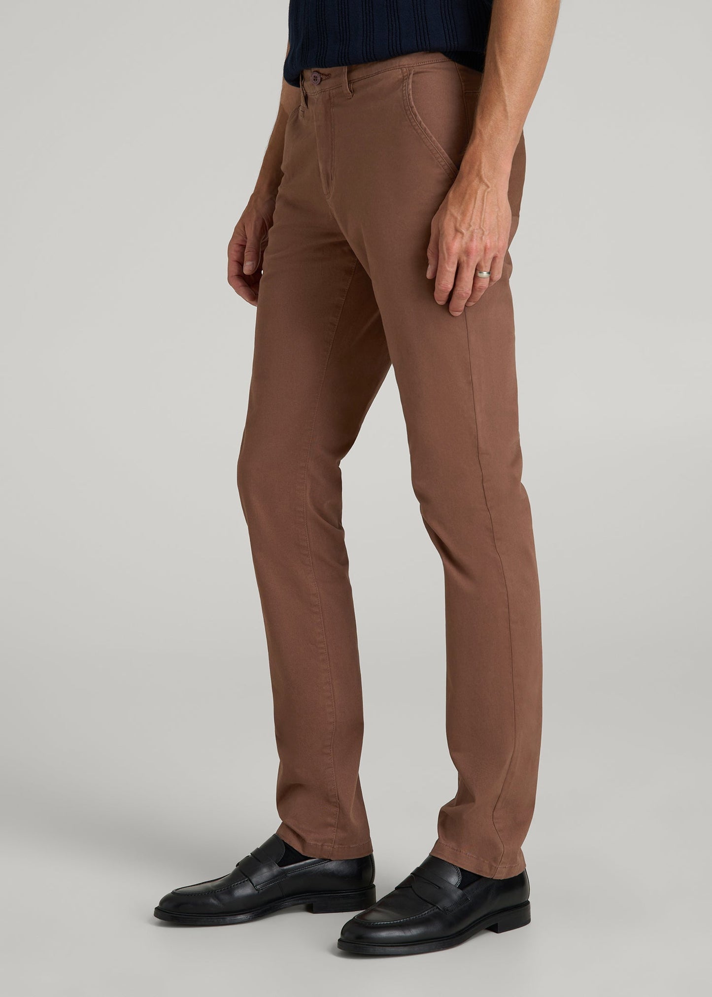 Carman TAPERED Chinos for Tall Men in Otter Brown