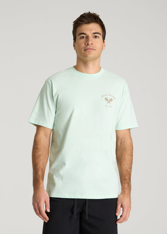 Country Club Graphic Tee for Tall Men in Blue