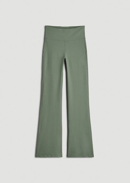 Balance Flare Yoga Pants for Tall Women in Dark Seagrass