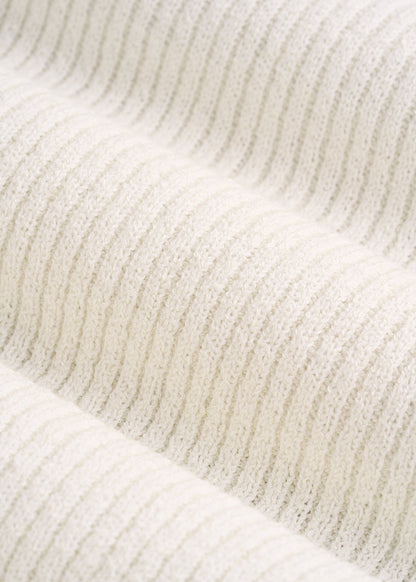 Boucle Knit Tank for Tall Women in Star White
