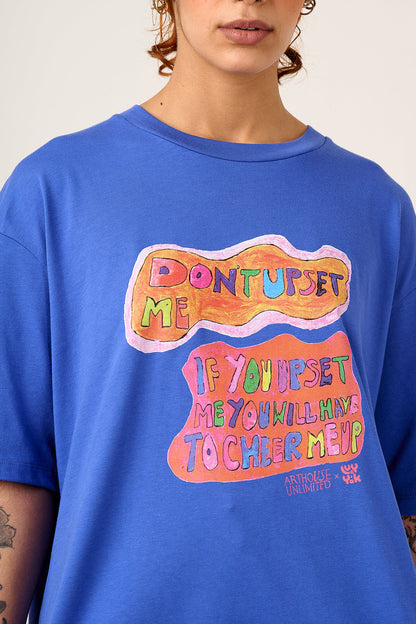 L.E Benny - Oversized Cotton T-Shirt in Arthouse & Yak: Don't Upset Me