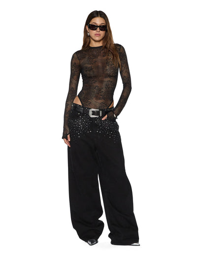 ADELE LS BODYSUIT BLACK LACE