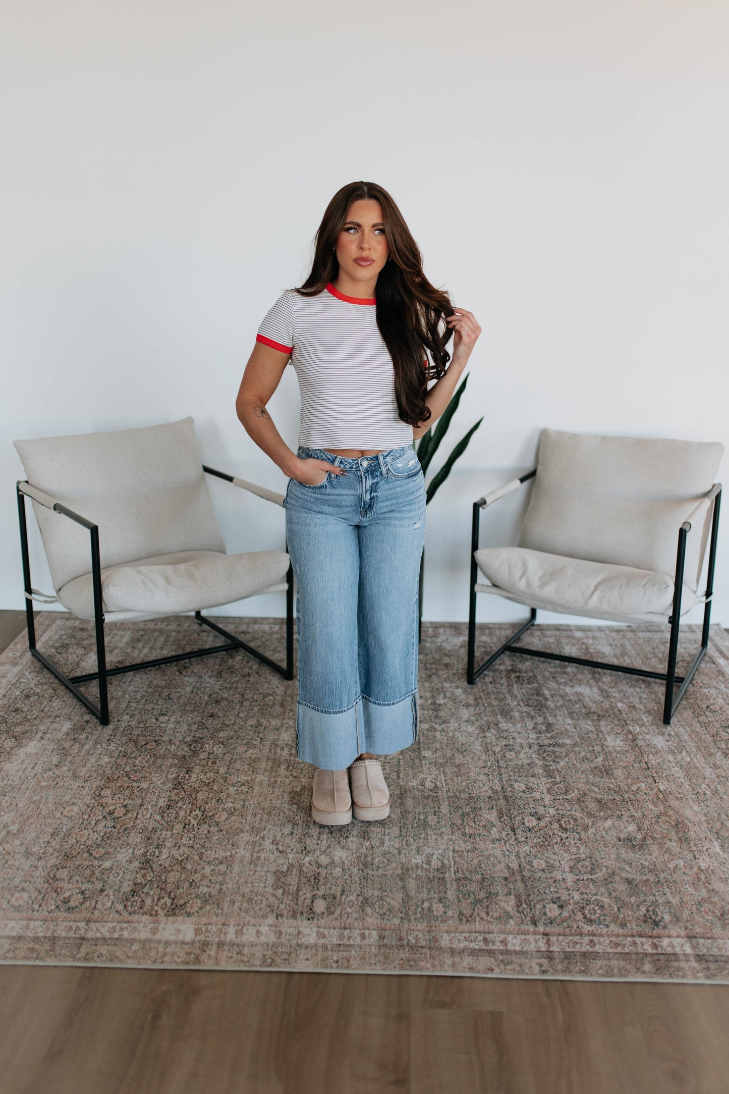 Tegan Striped Top