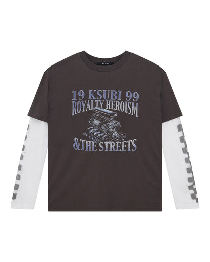 ENGINE LS LAYER TEE FADED BLACK