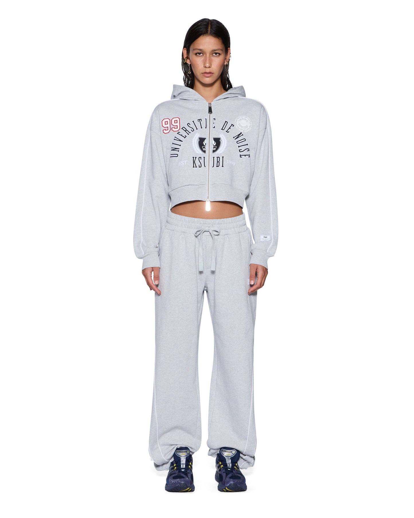 CARTER WIDE TRAKPANT GREY MARLE