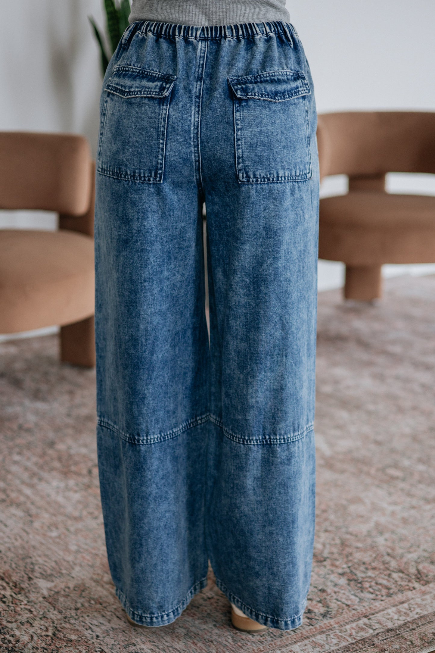 Twila Wide Leg Pants - Medium Wash