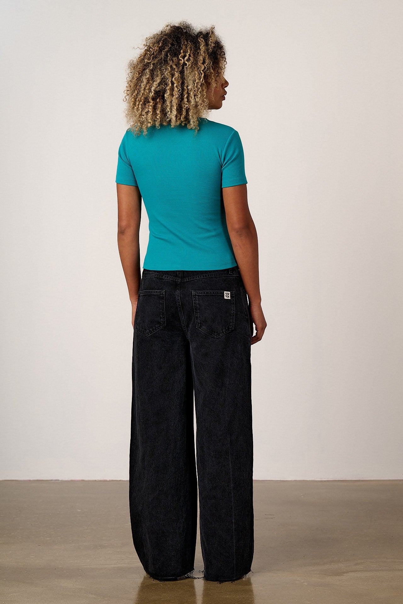 Gracie - Cotton T-Shirt in in Pagoda Blue