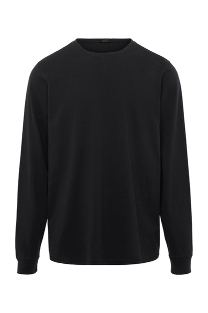 Vintage Cotton Men's Long Sleeve Everyday T-Shirt | Black