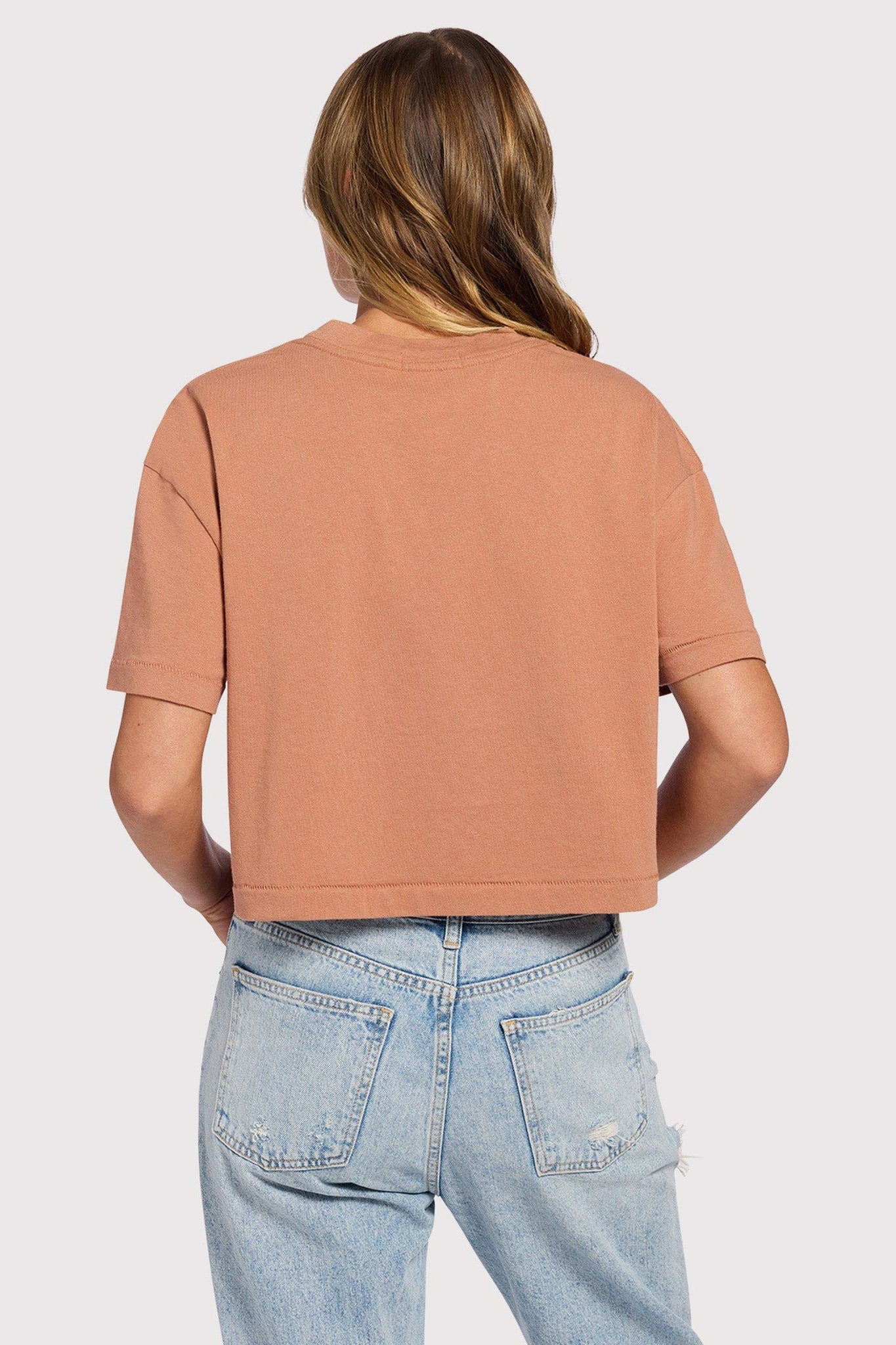 Vintage Cotton Cropped Tee | Clay