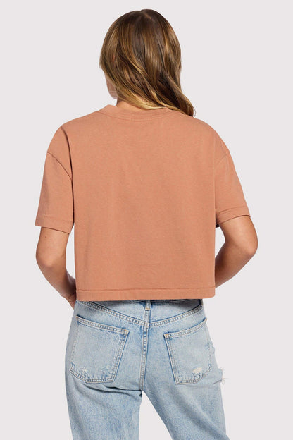 Vintage Cotton Cropped Tee | Clay