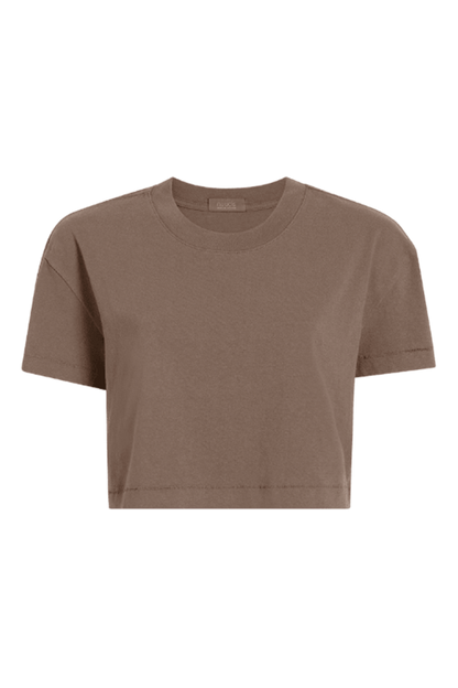 Vintage Cotton Cropped Tee | Mocha