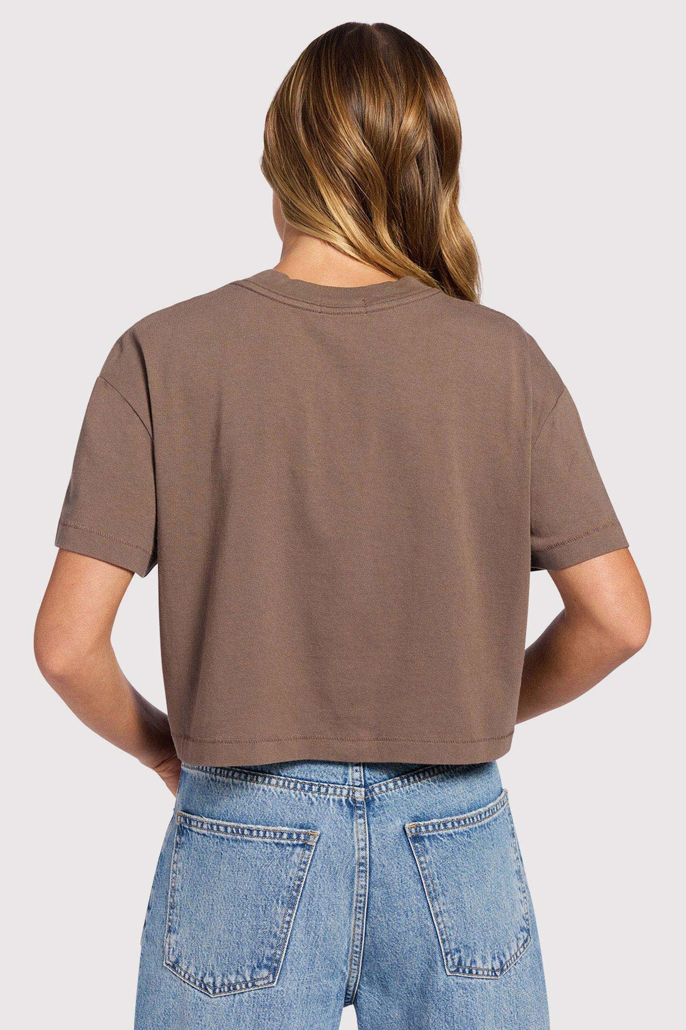 Vintage Cotton Cropped Tee | Mocha