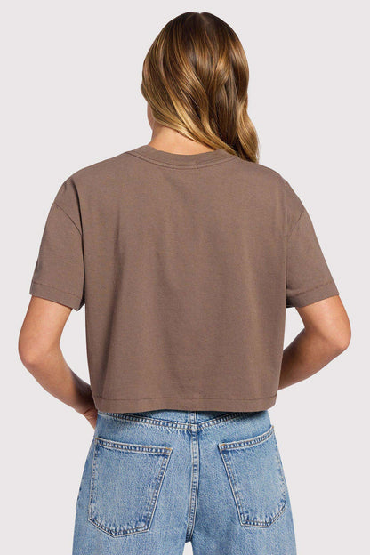 Vintage Cotton Cropped Tee | Mocha