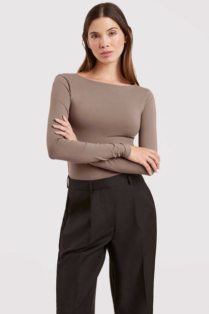 Open Back Bodysuit | Mocha