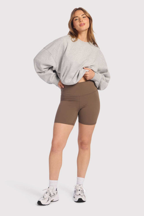 High-Waist Elevate Biker Short | Mocha