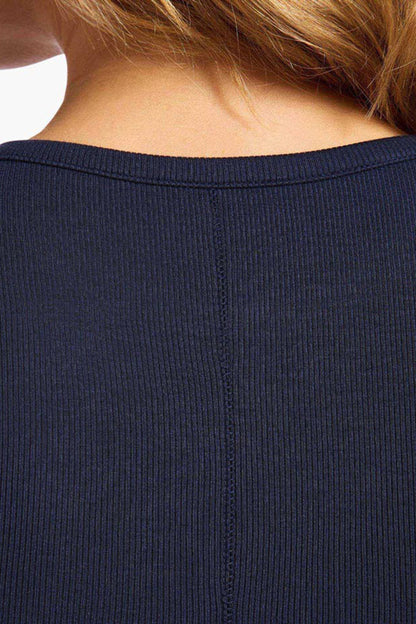 Slinky Rib Tee | Navy