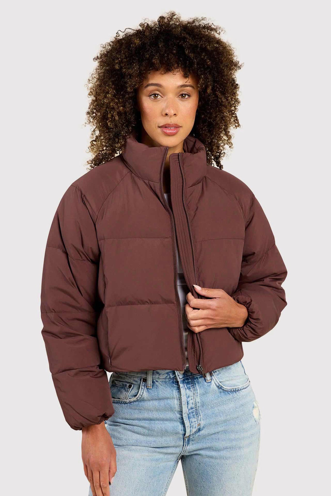 Peak Puffer Jacket | Coffee