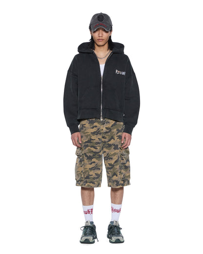 DEATH SNAKE HALEN ZIP HOODIE ASH