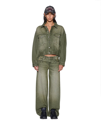 RELAX TRUCKER JACKET MILITANT GREEN