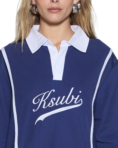 PLAYOFF LS POLO JERSEY NAVY