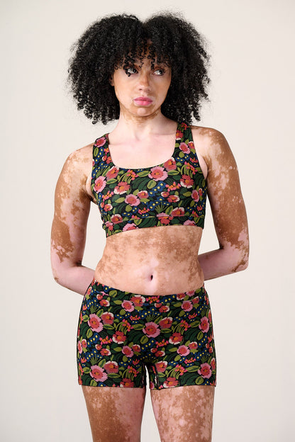 Kit - Viscose Boxer Shorts in Black Marie Print
