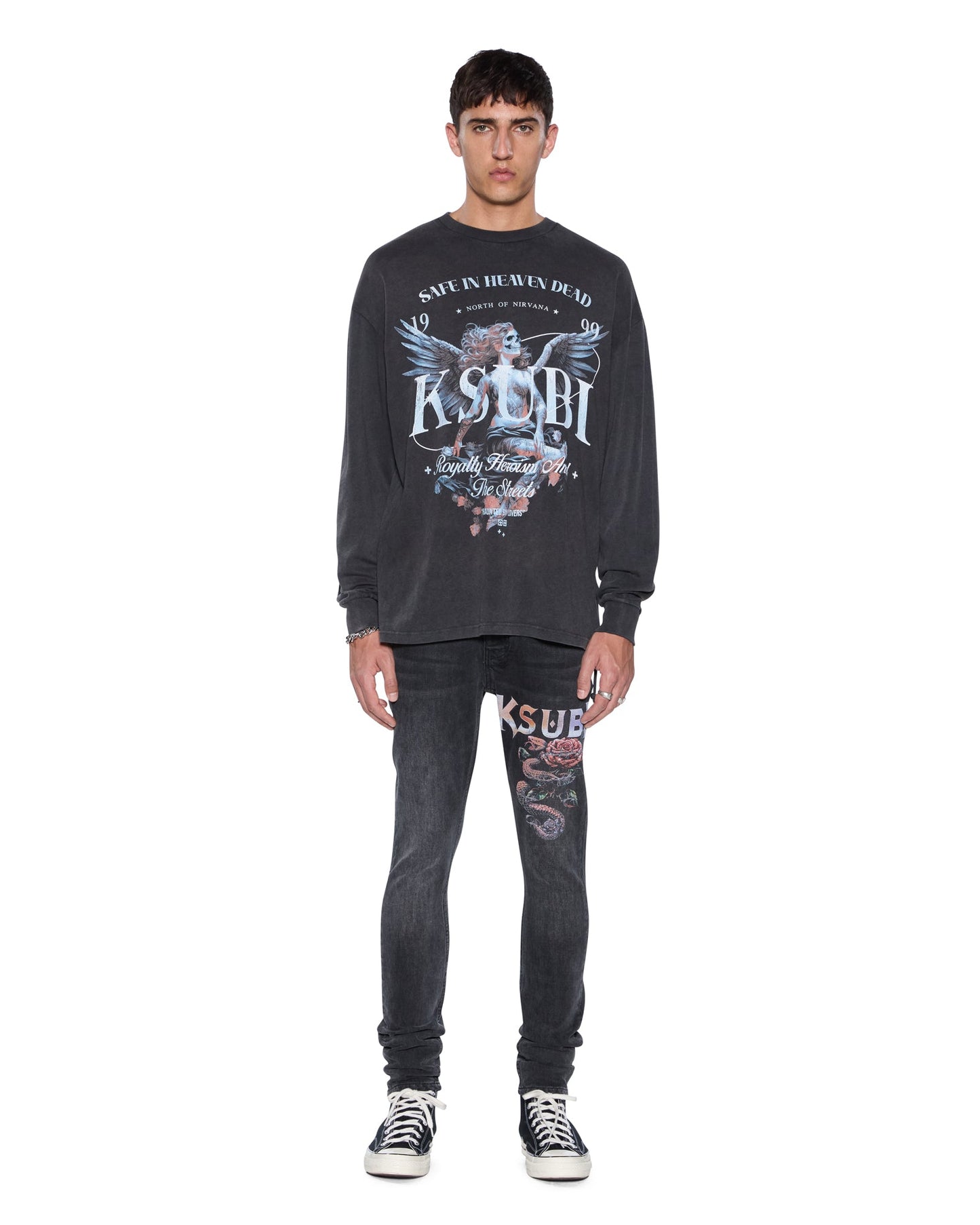 SPIRIT EKCESS LS TEE ACID BLACK