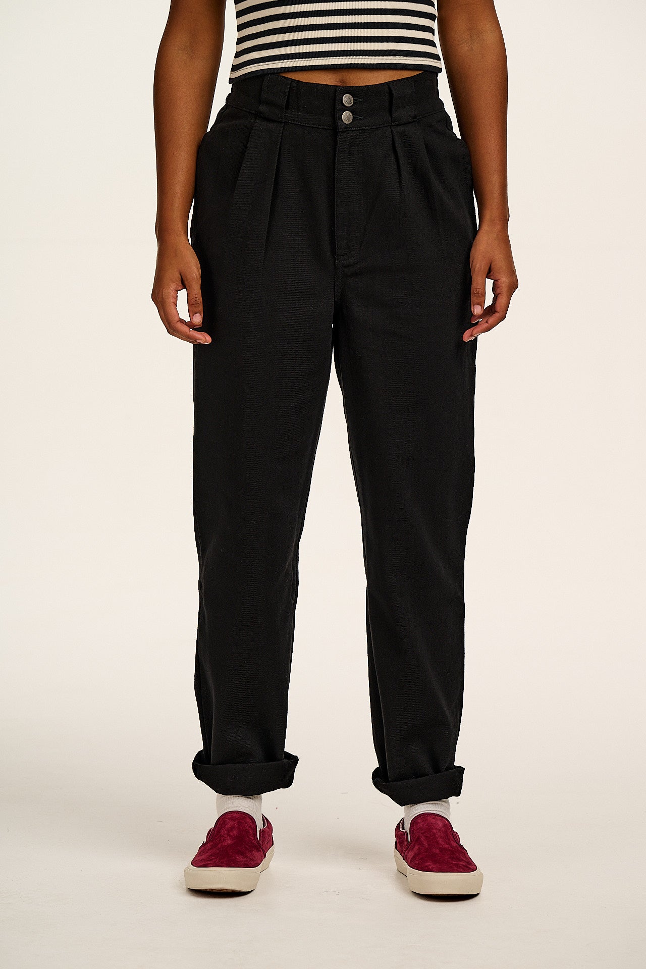 Addison - Cotton Jeans in Black