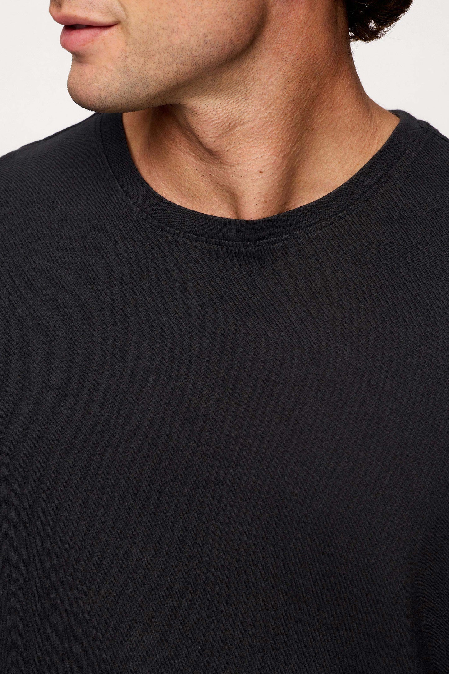 Vintage Cotton Men's Long Sleeve Everyday T-Shirt | Black
