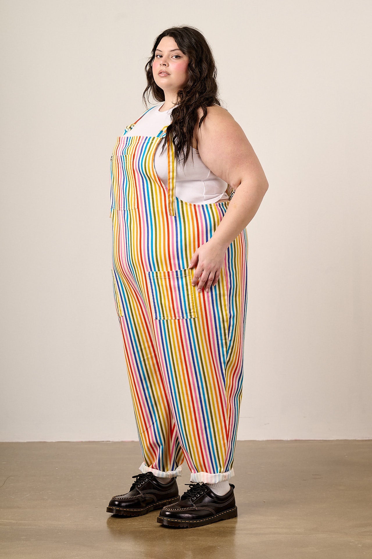 Original - Cotton Dungarees in Vintage Rainbow