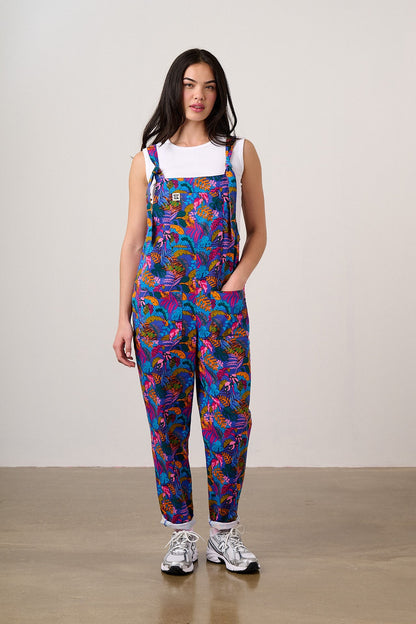 Original  - Cotton Dungarees in Wild Expression Print