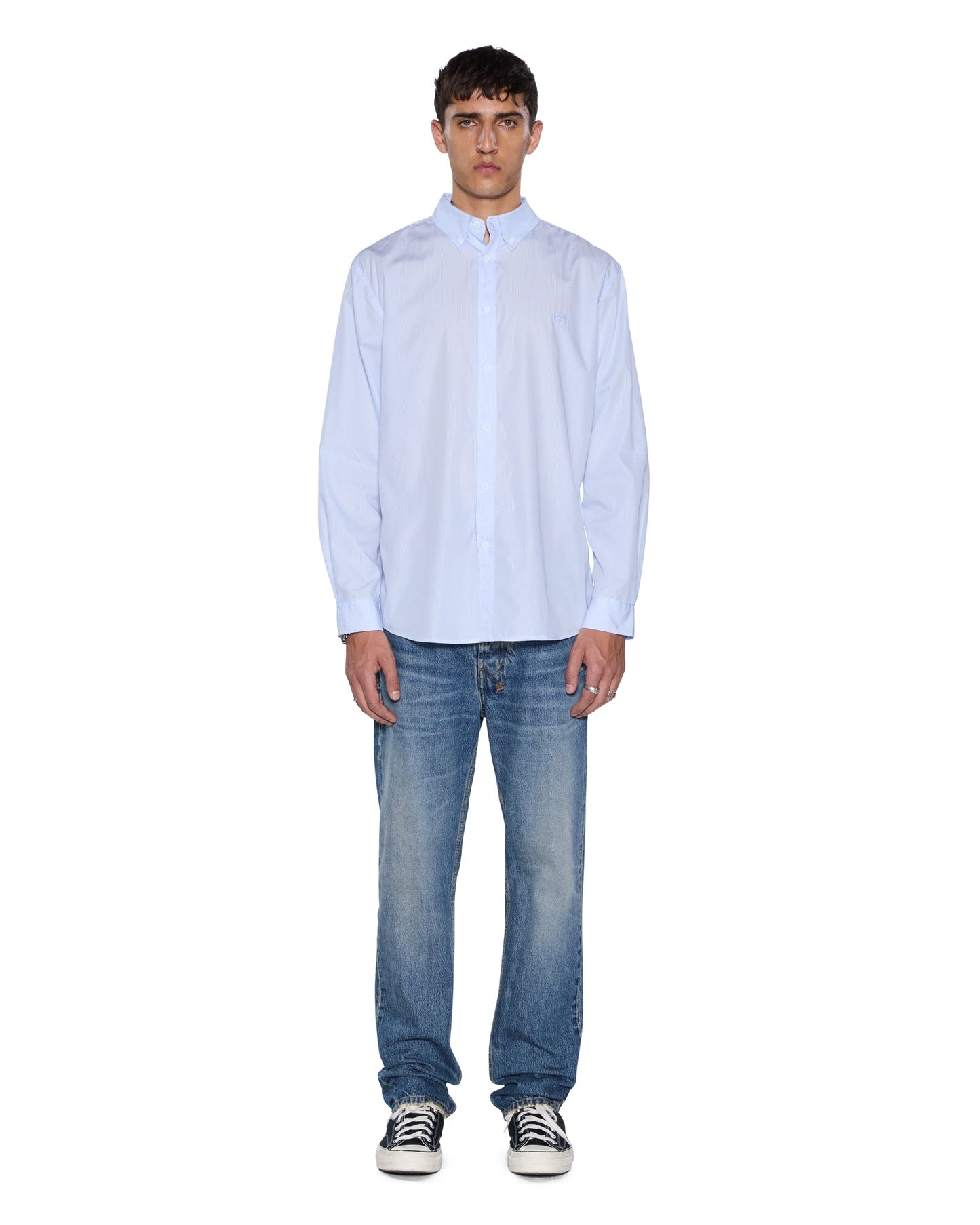 KADE LS SHIRT PIN BLUE