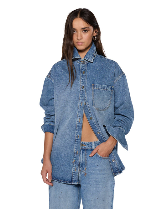 OVERSIZED LS SHIRT KRYSTAL KOMET