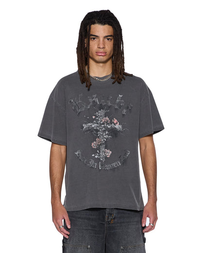 THORNED EKCESS SS TEE CHARCOAL