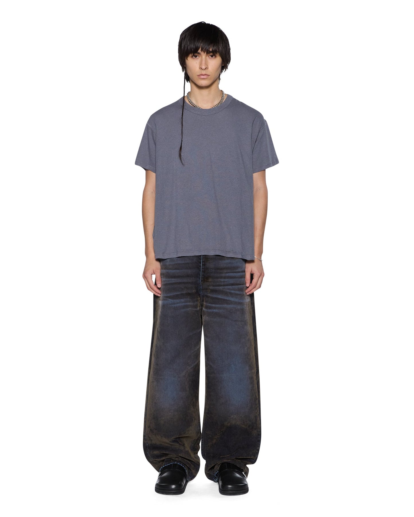 SLUB SID SS TEE CHARCOAL