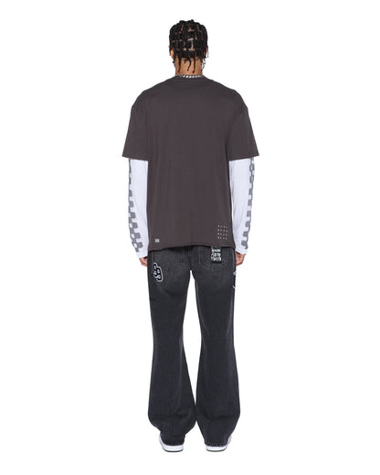 ENGINE LS LAYER TEE FADED BLACK