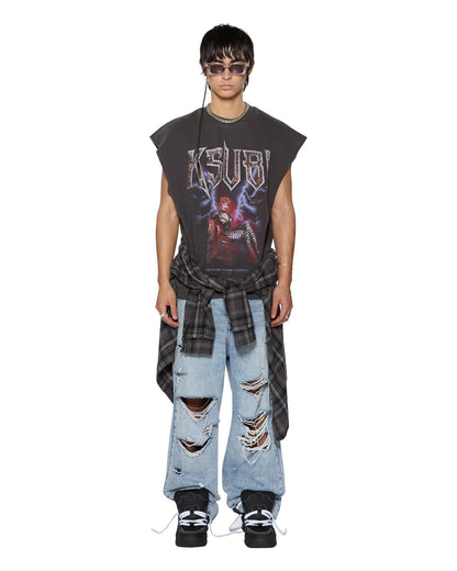 KINGDOM SLASH CREW FADED BLACK