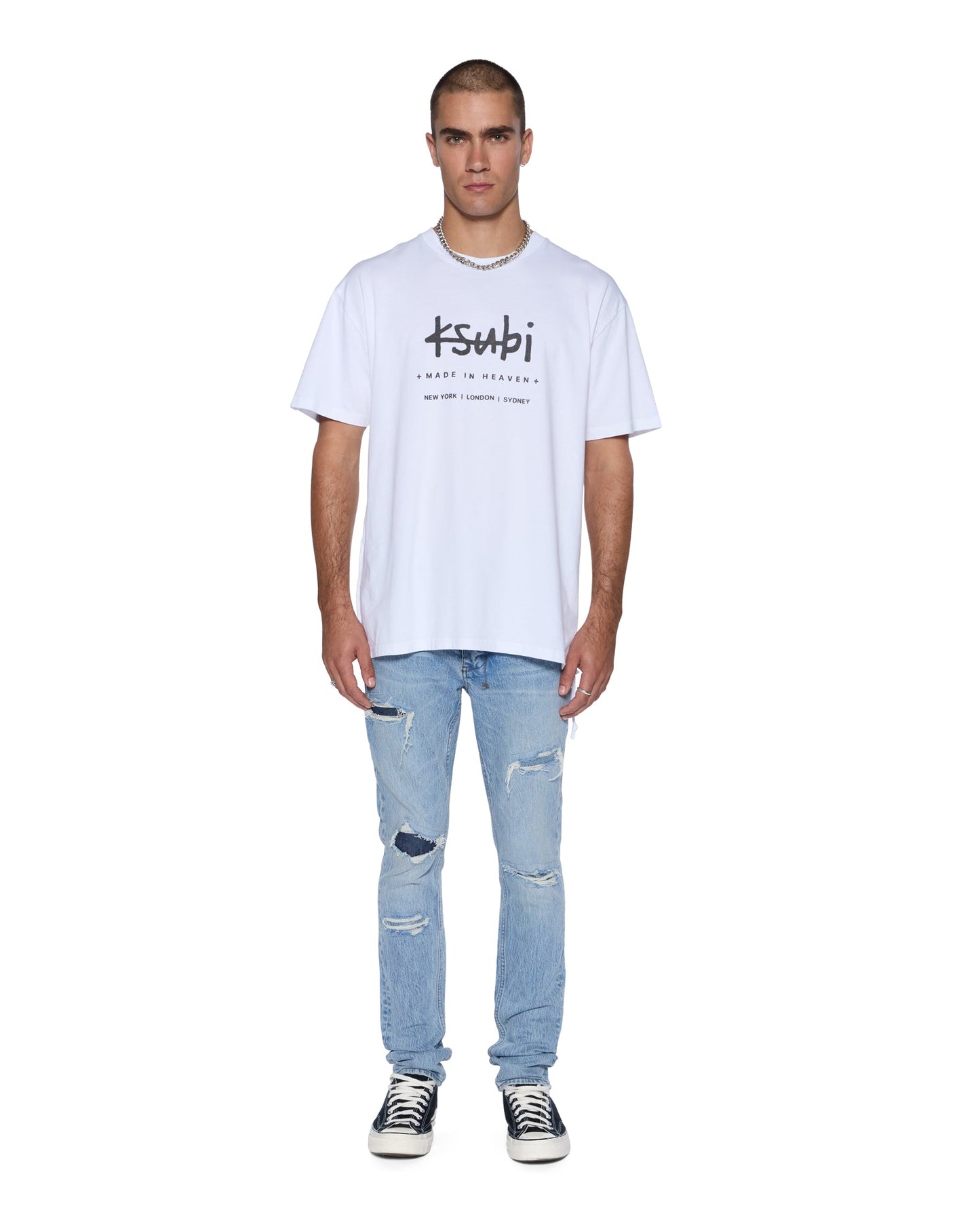 PLATED BIGGIE SS TEE TRU WHITE