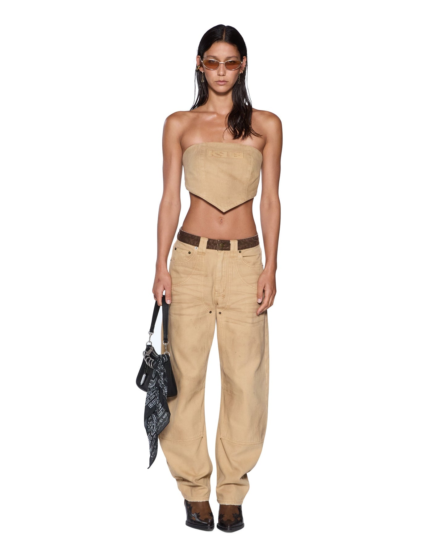 SCARF TOP SIERRA TAN