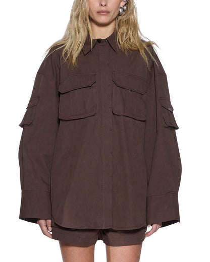 ASTRA LS CARGO SHIRT CHOCOLATE
