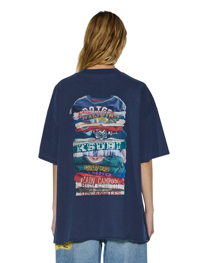 STACKS BOYFRIEND SS TEE INK BLUE